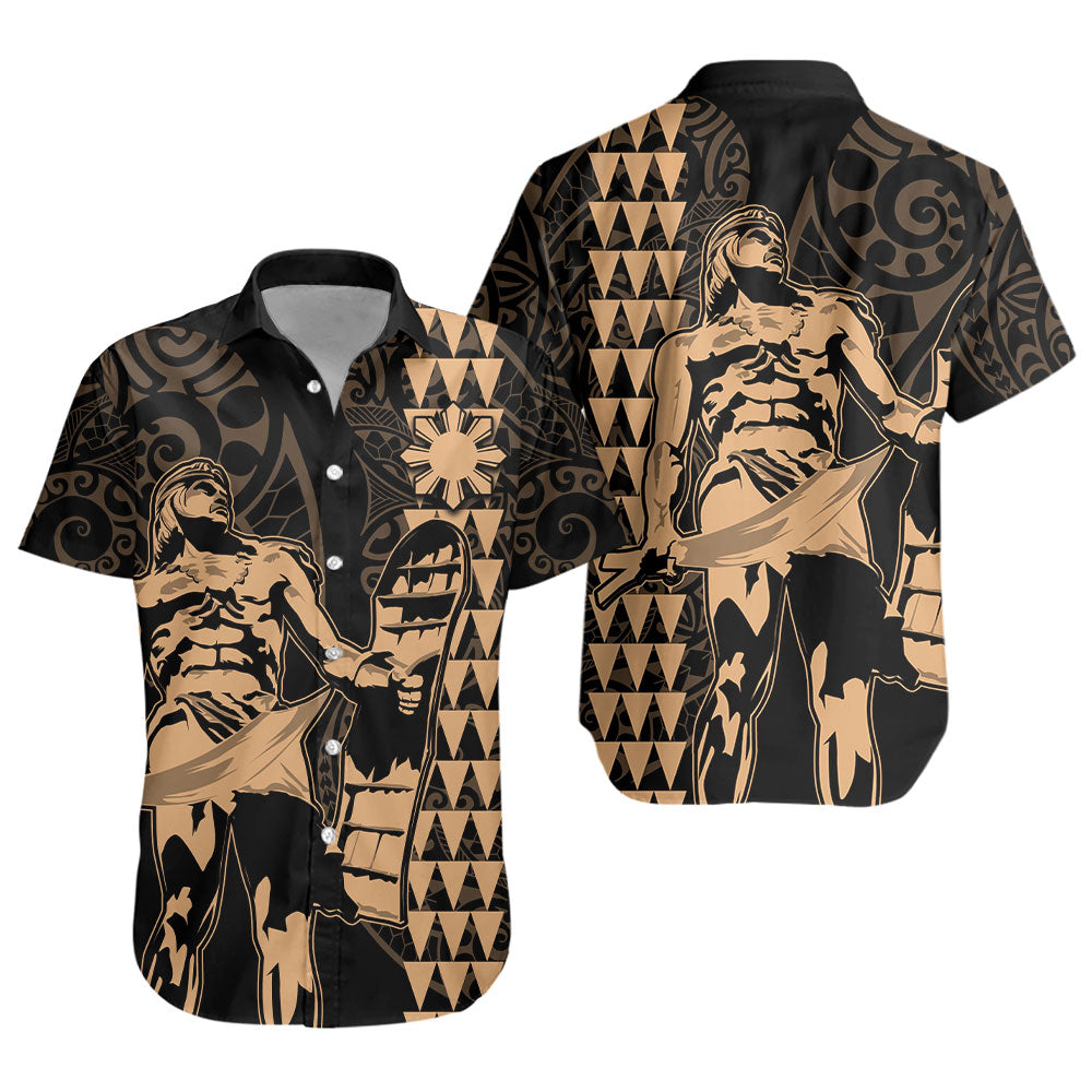Philippines Filipinos Short Sleeve Shirt Lapu Lapu Kakau Style