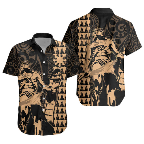 Philippines Filipinos Short Sleeve Shirt Lapu Lapu Kakau Style