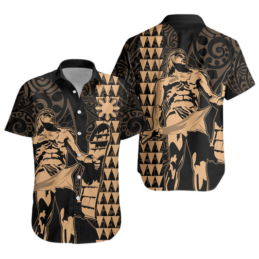 Philippines Filipinos Short Sleeve Shirt Lapu Lapu Kakau Style