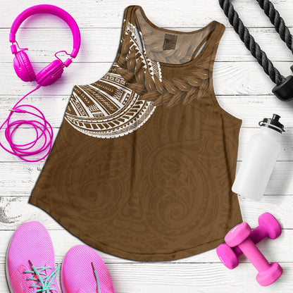Samoa Women Tank Tattoo Roman Reigns With Ula Fala Style Brown