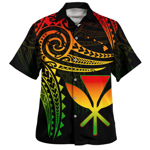 Hawaii Hawaiian Shirt Polynesian Flame Of Hawaii Style
