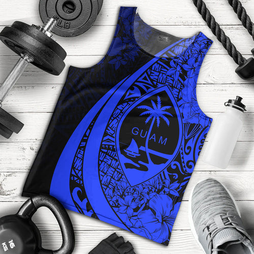 Guam Tank Top Custom Hibiscus Flower Symbols Style