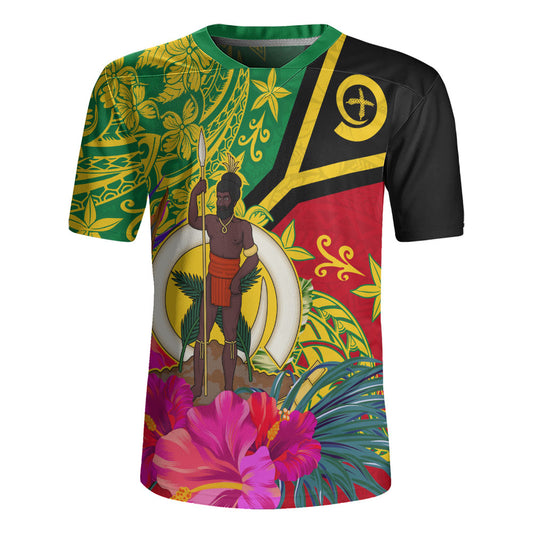 Vanuatu Rugby Jersey Flag Tribal Tropical Style