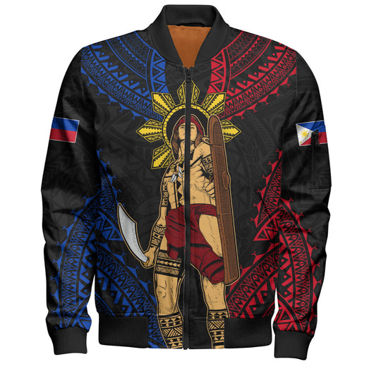 Philippines Filipinos Bomber Jacket Lapu Lapu Tattoo Batok Tribal Motifs Designs