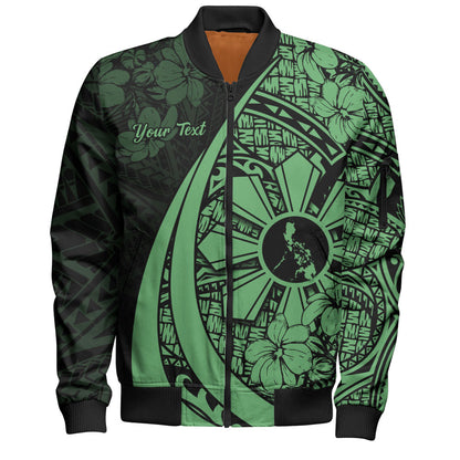 Philippines Filipinos Bomber Jacket Custom National Sampaguita Flower Symbols Style