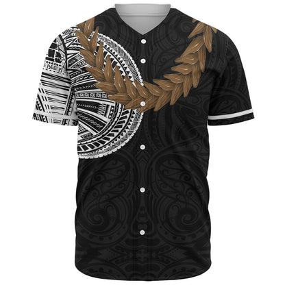 Samoa Baseball Shirt Tattoo Roman Reigns With Ula Fala Style Brown