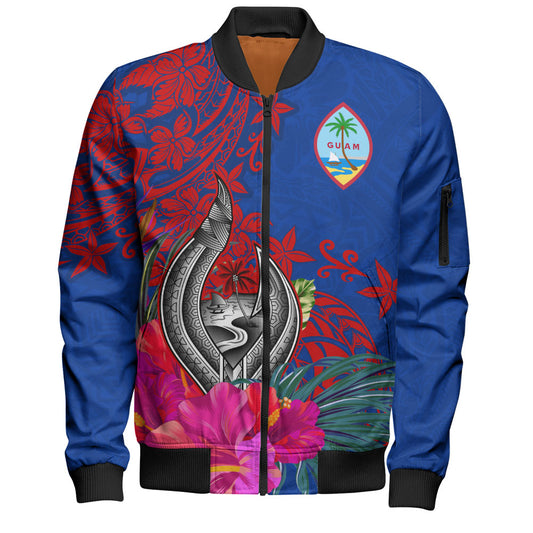 Guam Bomber Jacket Flag Tribal Tropical Style