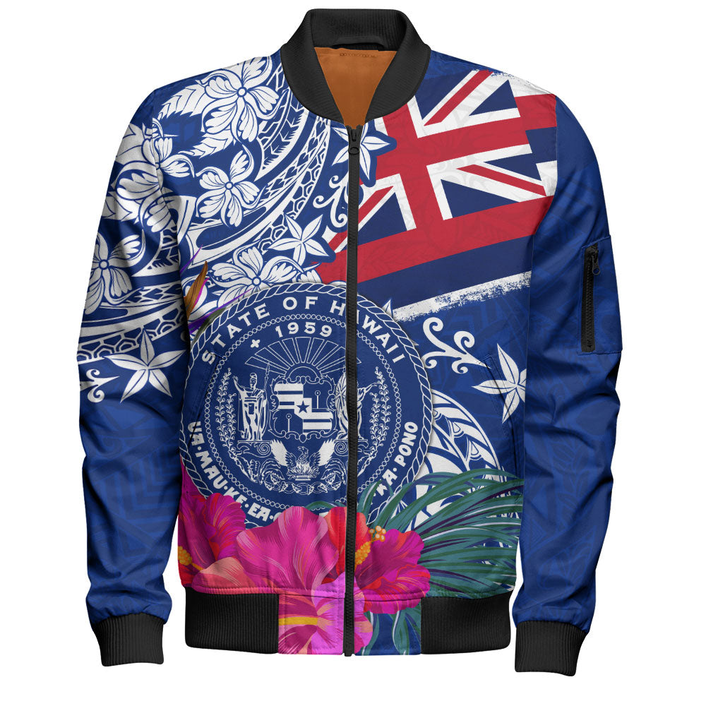 Hawaii Bomber Jacket Flag Tribal Tropical Style