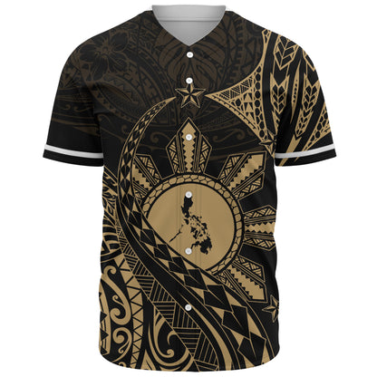 Philippines Filipinos Baseball Shirt Filipino Polynesia Star With Tribal Design