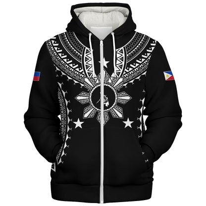 Philippines Filipinos Sherpa Hoodie Tattoo Batok Tribal Motifs Designs