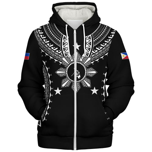 Philippines Filipinos Sherpa Hoodie Tattoo Batok Tribal Motifs Designs