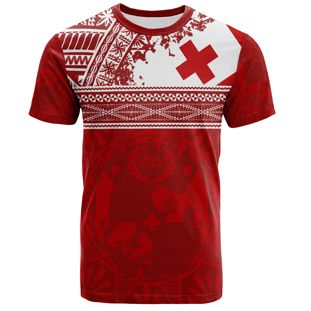 Tonga T-Shirt Flag Coat Of Arms Circle Ngatu Tribal