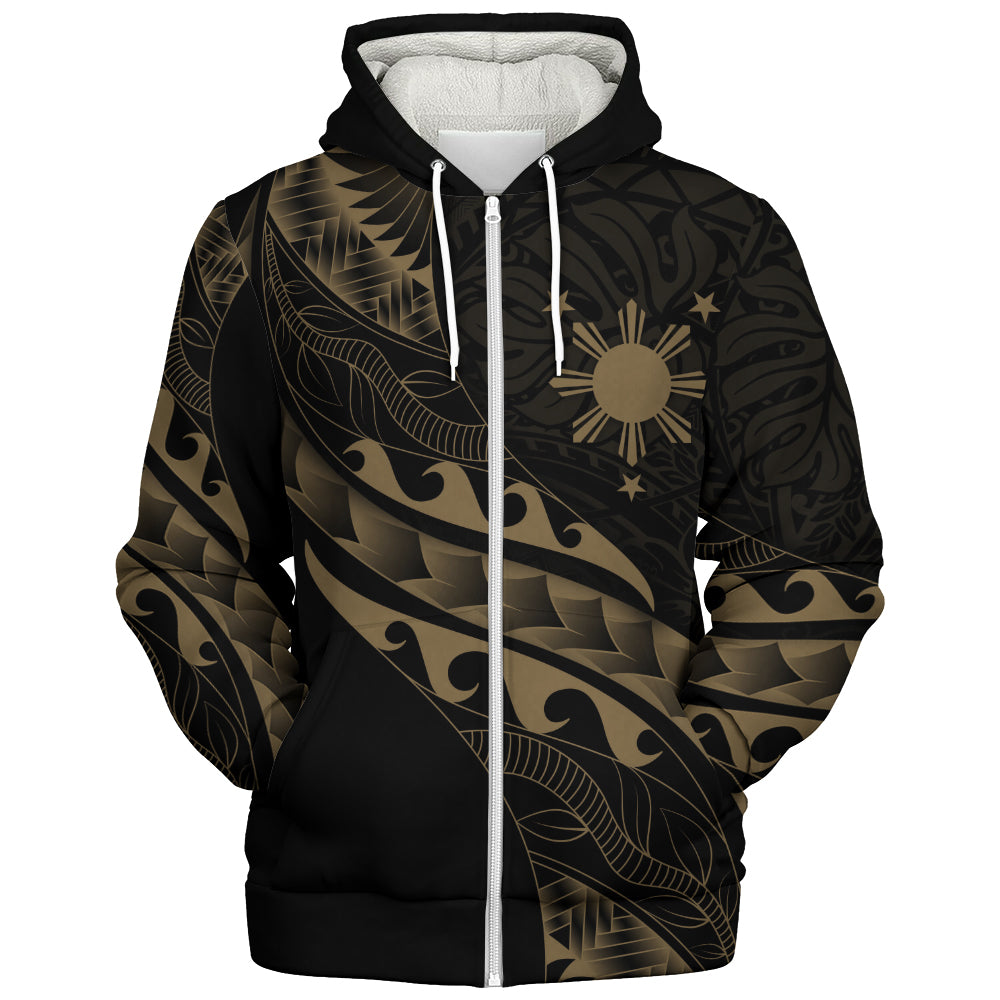 Philippines Filipinos Sherpa Hoodie Custom Island Tribal Tattoos