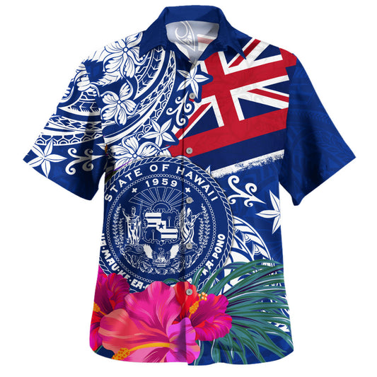 Hawaii Hawaiian Shirt Flag Tribal Tropical Style