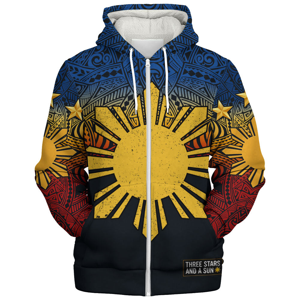 Philippines Filipinos Sherpa Hoodie Philippine Pride Three Stars and A Sun