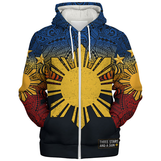 Philippines Filipinos Sherpa Hoodie Philippine Pride Three Stars and A Sun