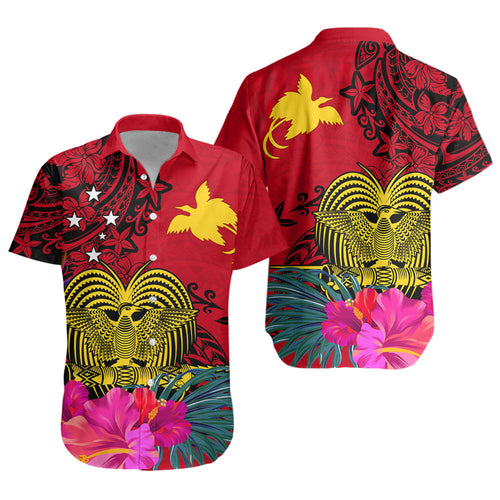 Papua New Guinea Short Sleeve Shirt Flag Tribal Tropical Style