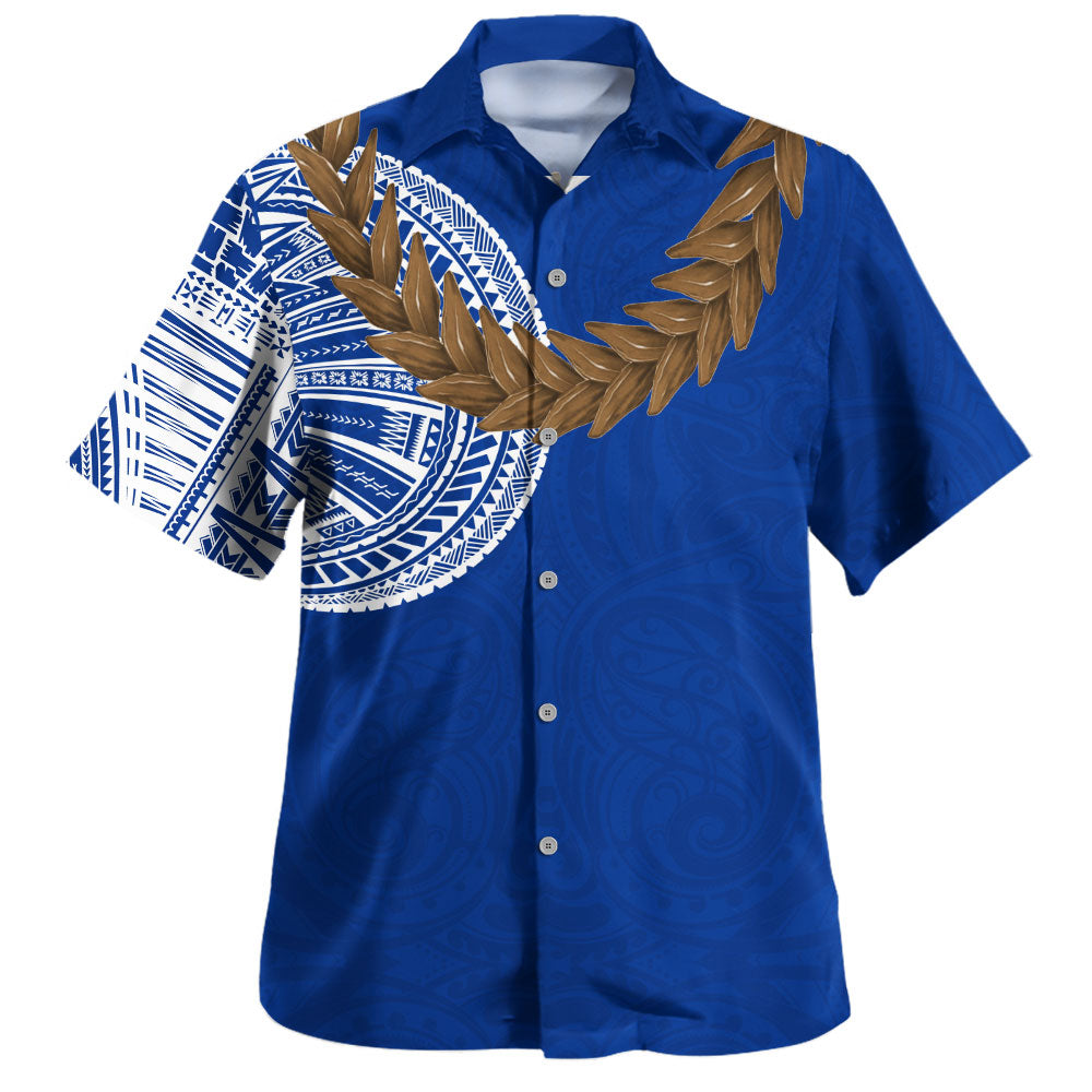 Samoa Hawaiian Shirt Tattoo Roman Reigns With Ula Fala Style Brown