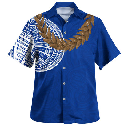 Samoa Hawaiian Shirt Tattoo Roman Reigns With Ula Fala Style Brown