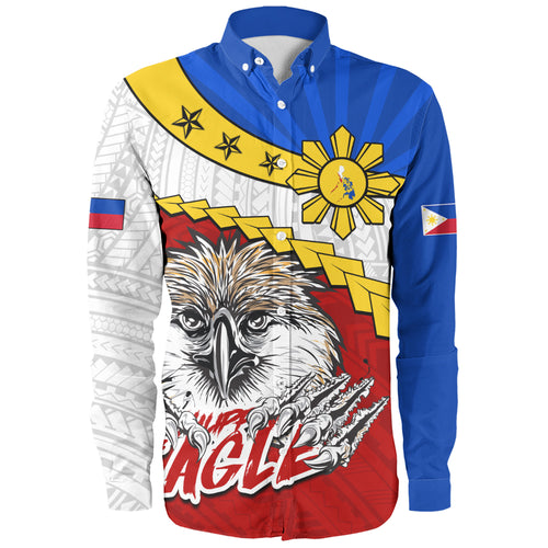 Hawaii Long Sleeve Shirt Tribal Tattoo Flag Eagle Animal