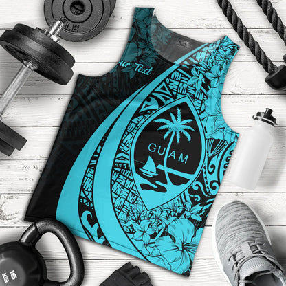 Guam Tank Top Custom Hibiscus Flower Symbols Style