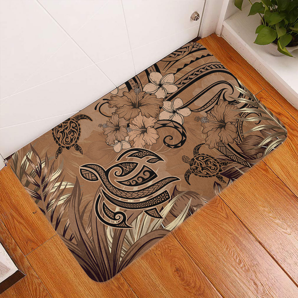 Hawaii Doormat Polynesian Turtle Tattoo Tropical Elements