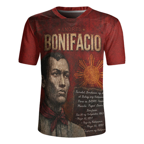Philippines Filipinos Rugby Jersey Andres Bonifacio Philippine Hero
