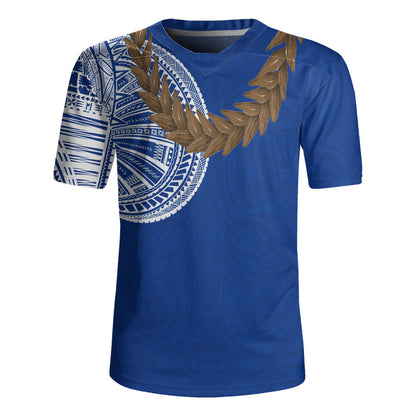 Samoa Rugby Jersey Tattoo Roman Reigns With Ula Fala Style Brown