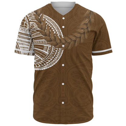 Samoa Baseball Shirt Tattoo Roman Reigns With Ula Fala Style Brown