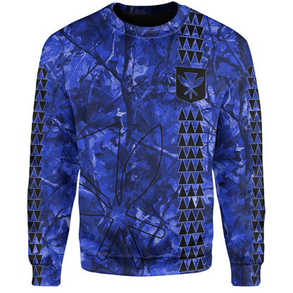 Hawaii Sweatshirt Woodland Kanaka Camo Style