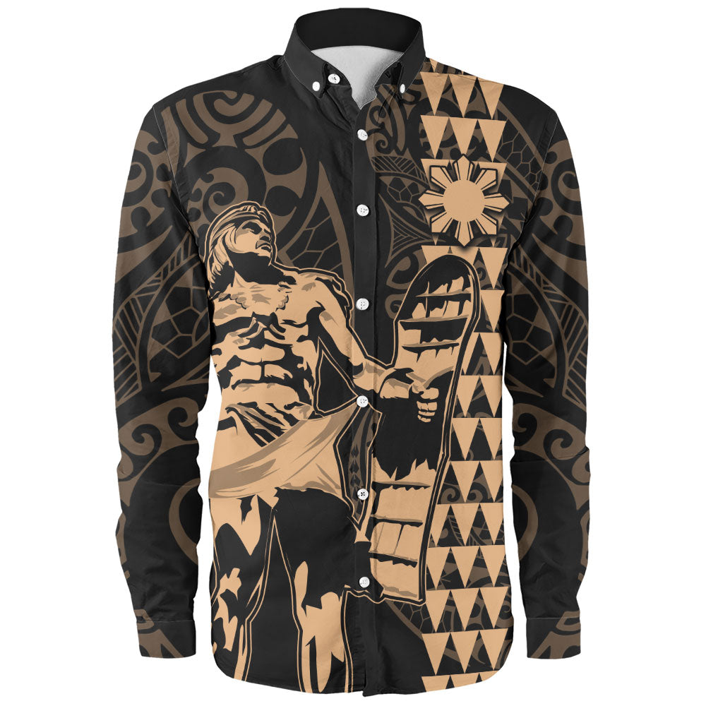 Philippines Filipinos Long Sleeve Shirt Lapu Lapu Kakau Style