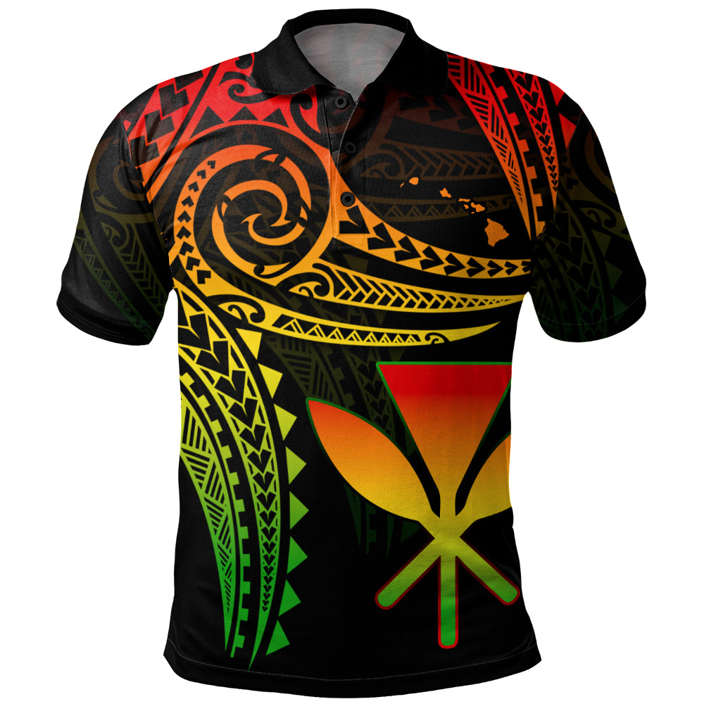 Hawaii Polo Shirt Polynesian Flame Of Hawaii Style