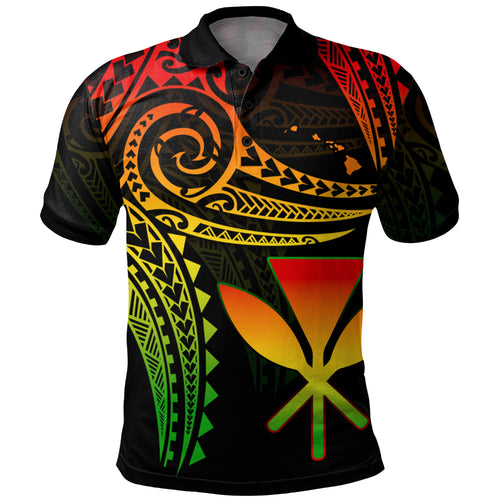 Hawaii Polo Shirt Polynesian Flame Of Hawaii Style