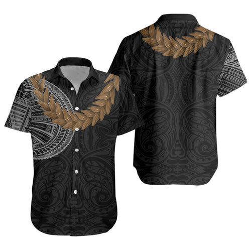 Samoa Short Sleeve Shirt Tattoo Roman Reigns With Ula Fala Style Brown