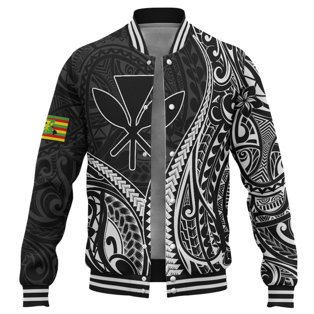 Hawaii Baseball Jacket Polynesian Tribal Tattoo Island Spirit Style