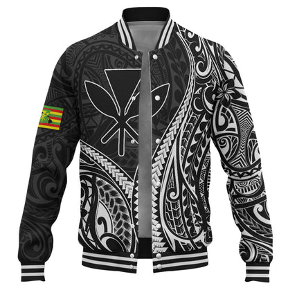 Hawaii Baseball Jacket Polynesian Tribal Tattoo Island Spirit Style