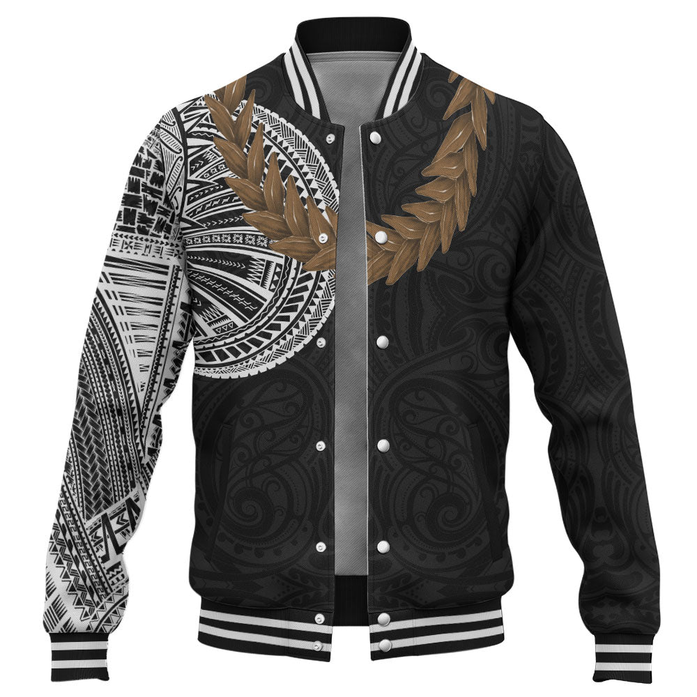 Samoa Baseball Jacket Tattoo Roman Reigns With Ula Fala Style Brown