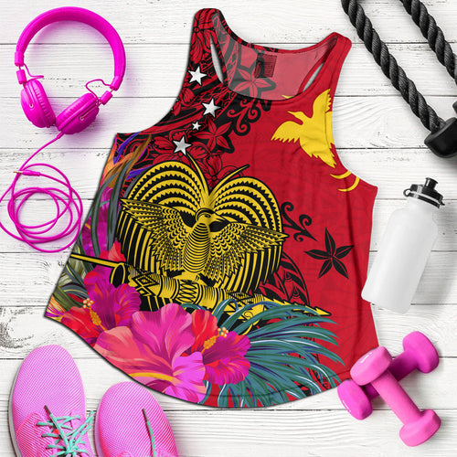 Papua New Guinea Women Tank Flag Tribal Tropical Style