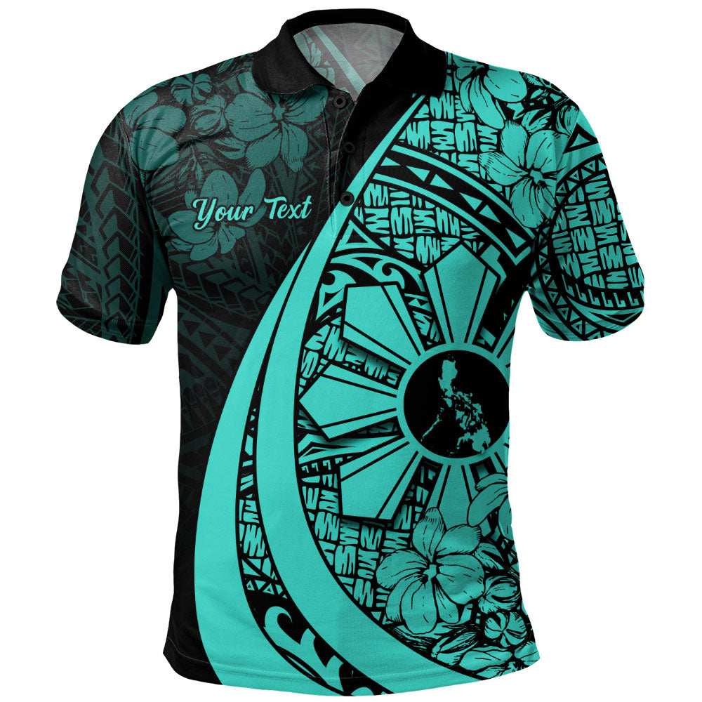 Philippines Filipinos Polo Shirt Custom National Sampaguita Flower Symbols Style