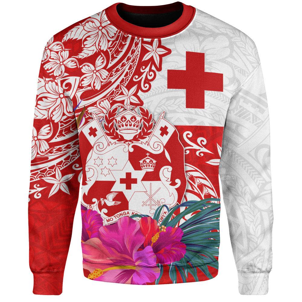 Tonga Sweatshirt Flag Tribal Tropical Style