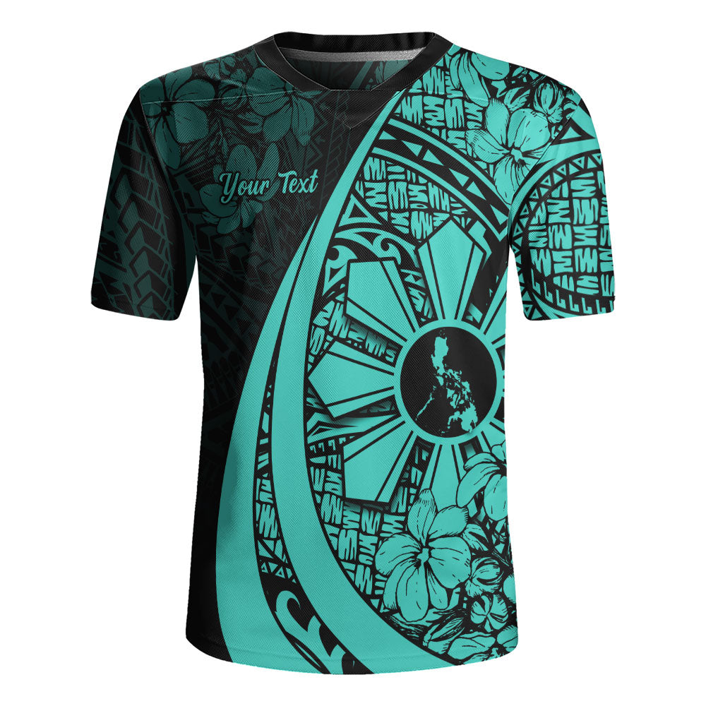 Philippines Filipinos Rugby Jersey Custom National Sampaguita Flower Symbols Style