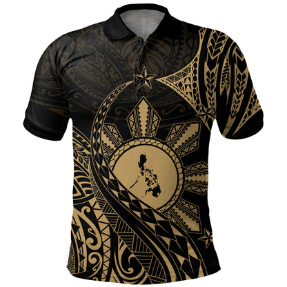 Philippines Filipinos Polo Shirt Filipino Polynesia Star With Tribal Design