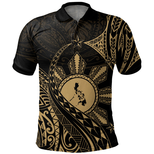 Philippines Filipinos Polo Shirt Filipino Polynesia Star With Tribal Design