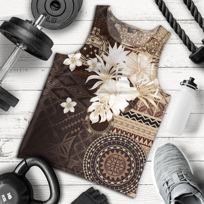 Samoa Tank Top Siapo Motif Print Fabric