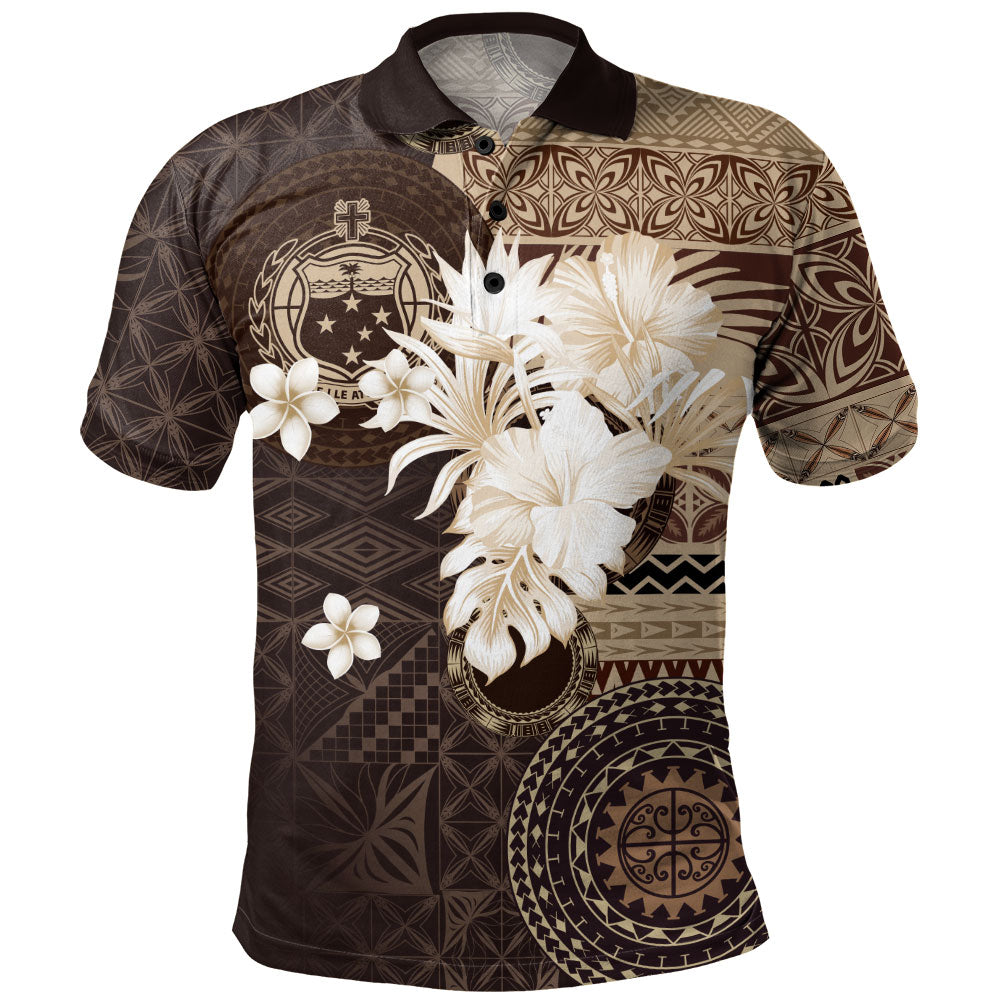 Samoa Polo Shirt Siapo Motif Print Fabric