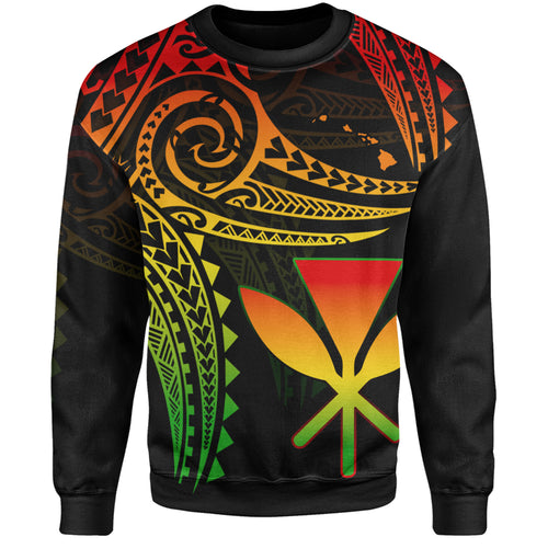 Hawaii Sweatshirt Polynesian Flame Of Hawaii Style
