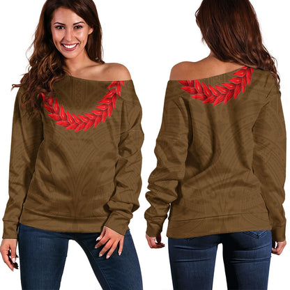Samoa Off Shoulder Sweatshirt Ula Fala Style
