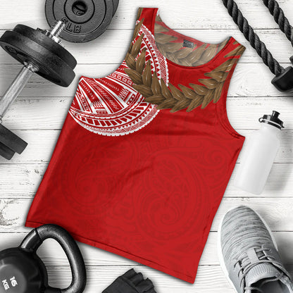 Samoa Tank Top Tattoo Roman Reigns With Ula Fala Style Brown
