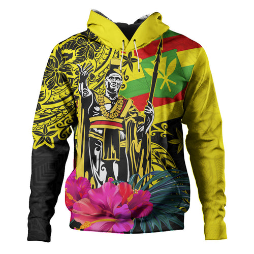 Hawaii Hoodie Kanaka Maoli King Flag Tribal Tropical Style