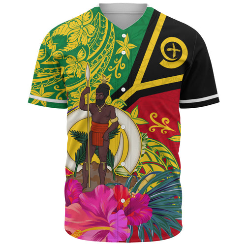 Vanuatu Baseball Shirt Flag Tribal Tropical Style